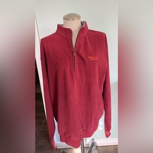 Peter Millar Virginia Tech Hokies Cotton Quarter Zip Pullover Sweater Size Large